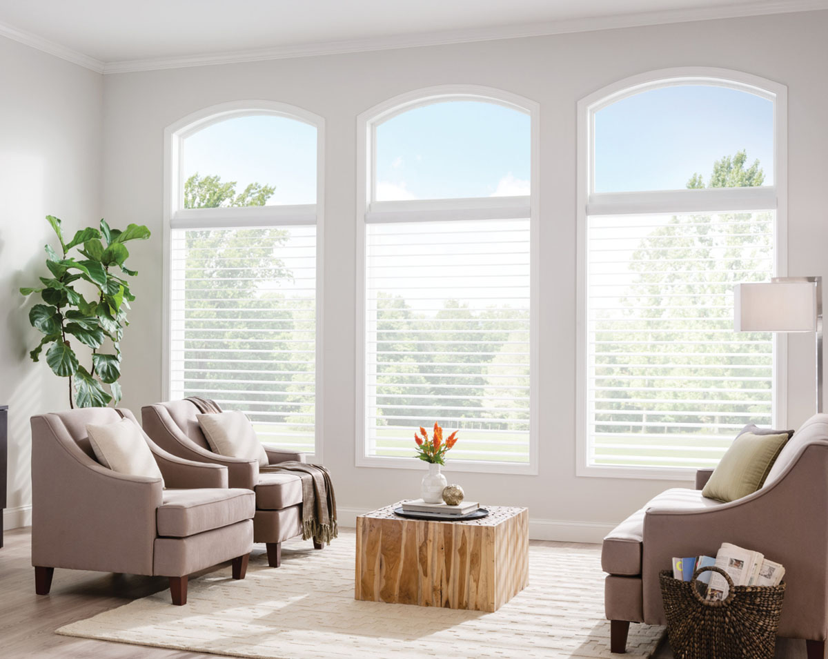 Stylish sheer shades livingroom